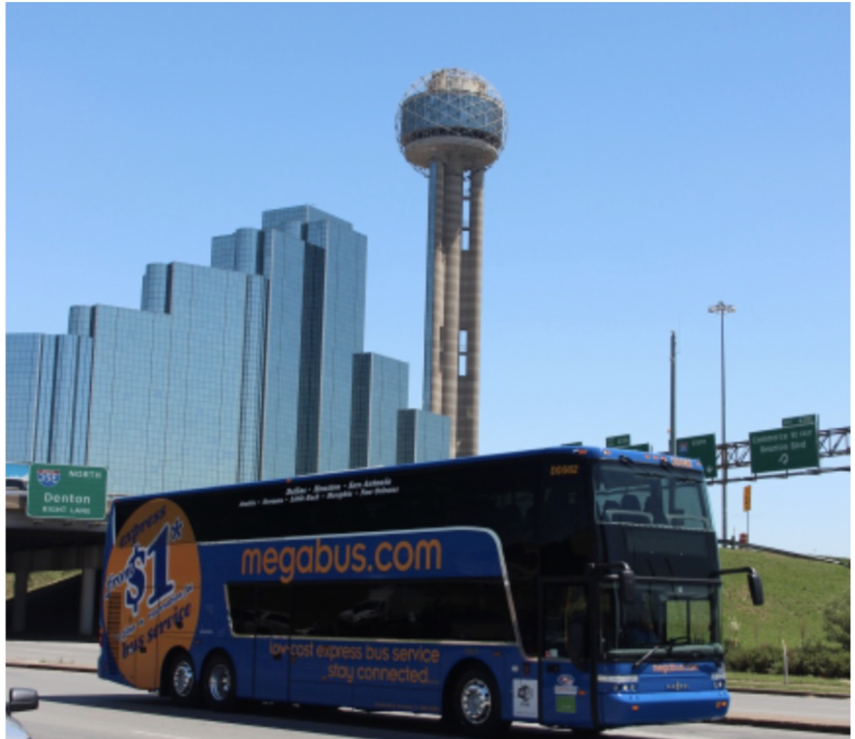 Megabus discontinued its Texas routes effective Aug. 16. This bus line was used by many Coppell High School students and graduates, who now seek new methods to commute. Photo courtesy Megabus.